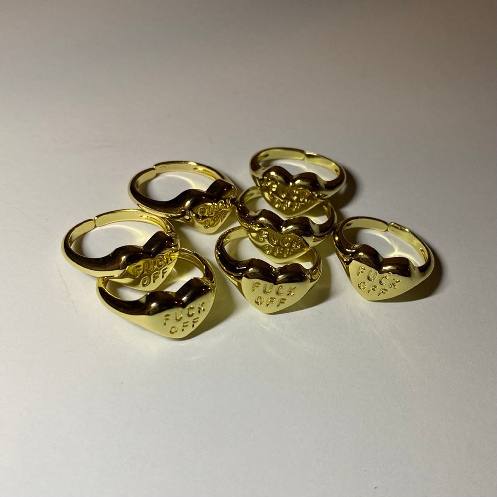 Gold filled F off ring